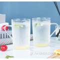 450ml Clear Juice Drinking Cup Glass με λαβή